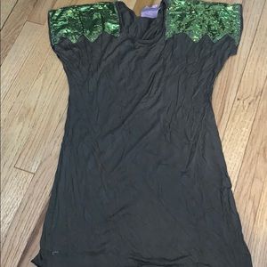 BOGO FREE Romeo & Juliet Couture Olive Green Top with Sequins